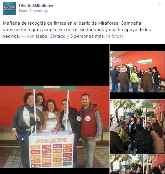 Captura de la cuenta en Twitter del Distrito 6 (Miraflores) que dirige la edil del PP Isabel Cintado