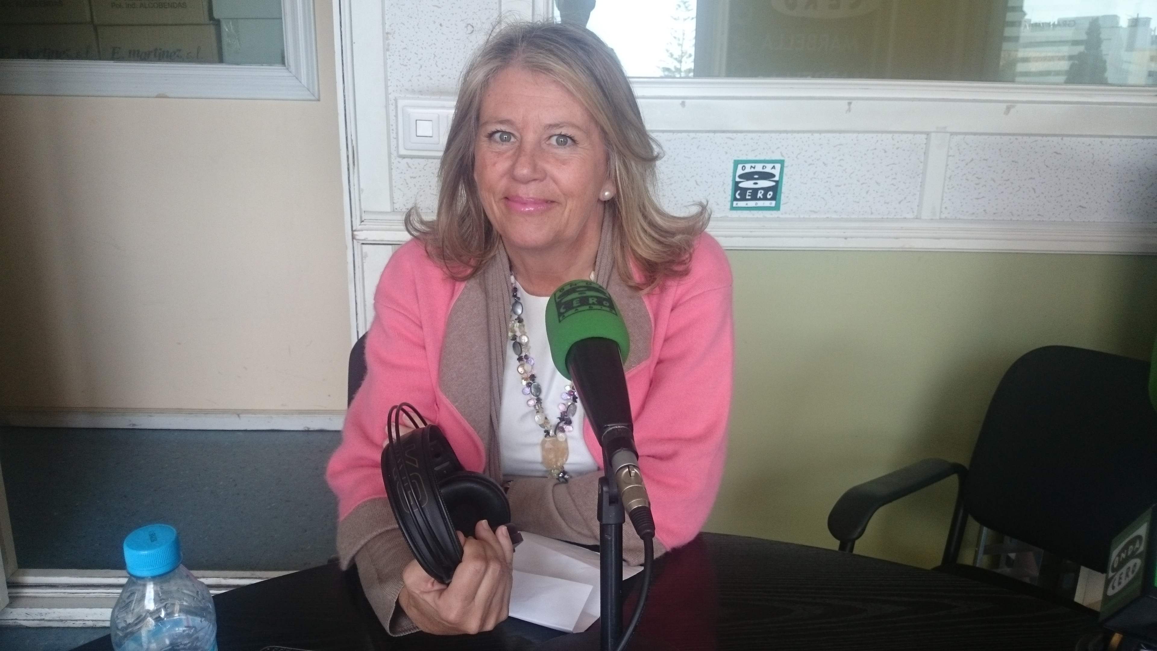 La alcaldesa de Marbella, Ángeles Muñoz, este miércoles durante la entrevista que ha concedido a Onda Cero