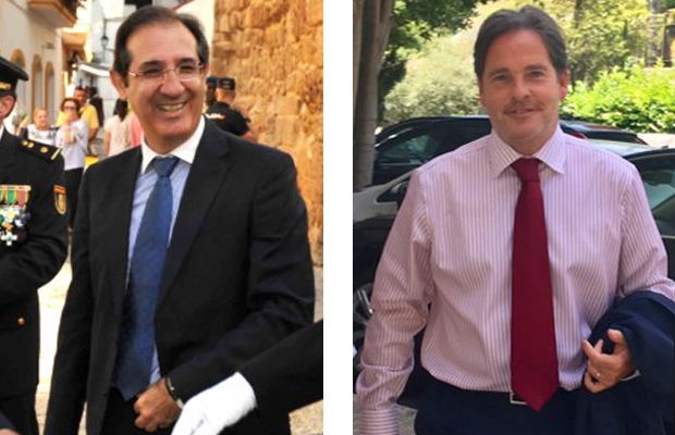 A la izquierda de la imagen el fiscal jefe de Área de Marbella, Julio Martínez Carazo, frente al juez instructor del 'caso PGOU'', Gonzalo Dívar. FOTOS/MARBELLA CONFIDENCIAL