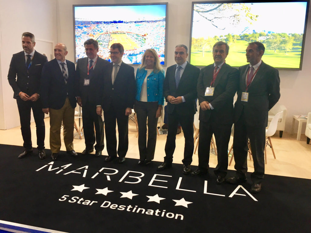 Imagen del stand propio con el que contó Marbella en la última edición de la WTM de Londres 2017 y del que ahora prescinde la alcaldesa, Ángeles Muñoz. FOTO/ MARBELLA CONFIDENCIAL
