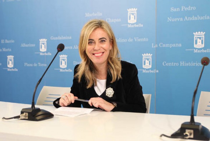 La concejala de Comunicación y Alcaldía, Chela Figueira, responsable directa del pliego para el concurso de la publicidad, en imagen de archivo. FOTO/ marbella.es
