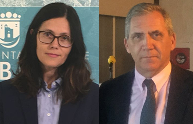 La exedil de Urbanismo y actual concejala del PSOE en la oposición, Isabel Pérez. A la derecha el hasta ahora director general de Urbanismo, José María Morente, arquitecto de profesión, en imagen de archivo.