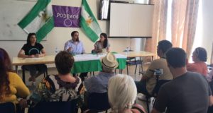 Imagen del acto celebrado el pasado viernes en Marbella para presentar la candidatura de Marco Arafat a la secretaría general de Podemos en Marbella. FOTO/ Marbella Confidencial