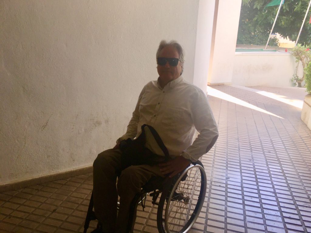 El exconcejal del PP de Marbella Diego Eyzaguirre este miércoles a su llegada a la sede judicial, para declarar como testigo. FOTO/ MC