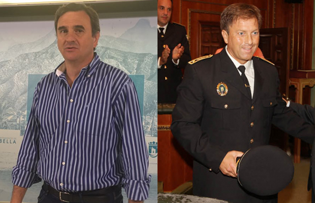 Fotocomposición del primer teniente de alcalde de Marbella, Félix Romero este miércoles (izquierda) y el exjefe de la Policía Local, José Andrés Montoya, en imagen de archivo. /FOTO:MARBELLA CONFIDENCIAL