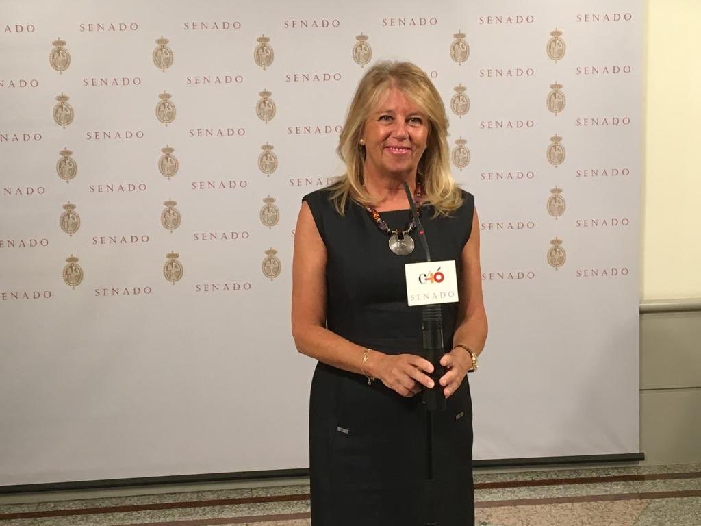 La alcaldesa de Marbella y senadora del PP, Ángeles Muñoz, durante una comparecencia en el Senado. FOTO/ MARBELLA CONFIDENCIAL