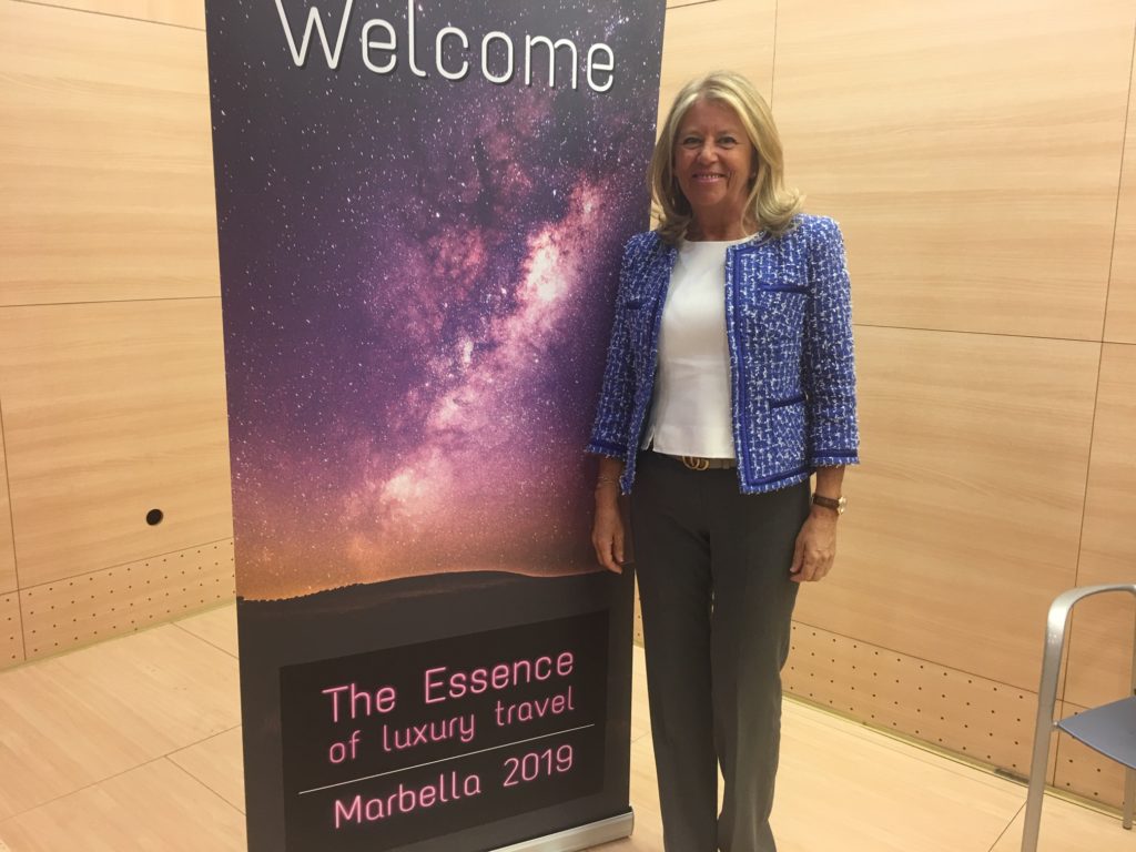 La alcaldesa de Marbella, Ángeles Muñoz, este viernes durante la presentación de un importante evento de turismo de lujo en el Palacio de Congresos. FOTO/ CABANILLAS