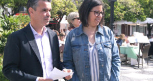El presidente del PSOE de Málaga, José Bernal, junto a la también dirigente socialista Gema Ruiz. FOTO/ PSOE