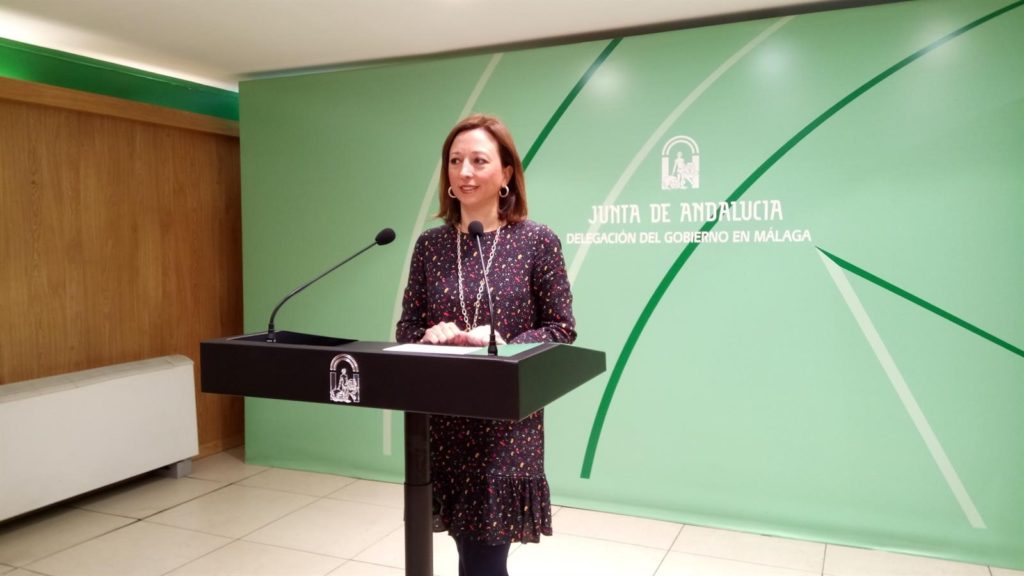 La delegada de la Junta en Málaga, Patricia Navarro, este miércoles durante su comparecencia. FOTO/ EP