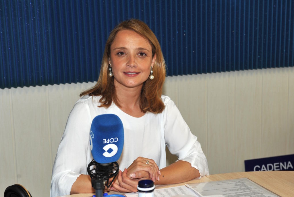La candidata de Ciudadanos a la Alcaldía de Marbella, María García, este lunes en el debate a cinco que ha celebrado la cadena COPE. FOTO/ JAVIER MARTÍN