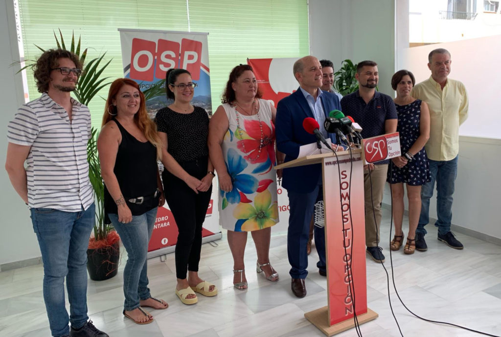 Imagen de la nueva Ejecutiva de OSP este miércoles, con Antonio Piña, hijo de Rafael Piña, primero por la izquierda. FOTO/ MC