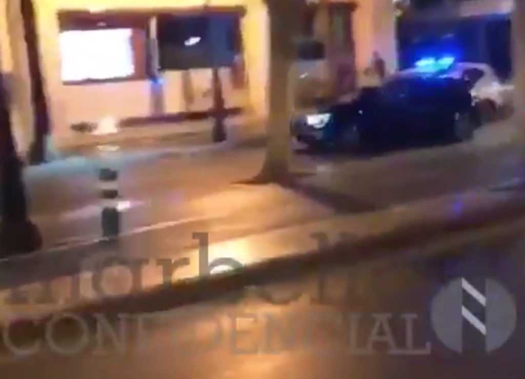 Imagen de la captura de vídeo del suceso ocurrido en la madrugada de este jueves en Puerto Banús. FOTO/ MC