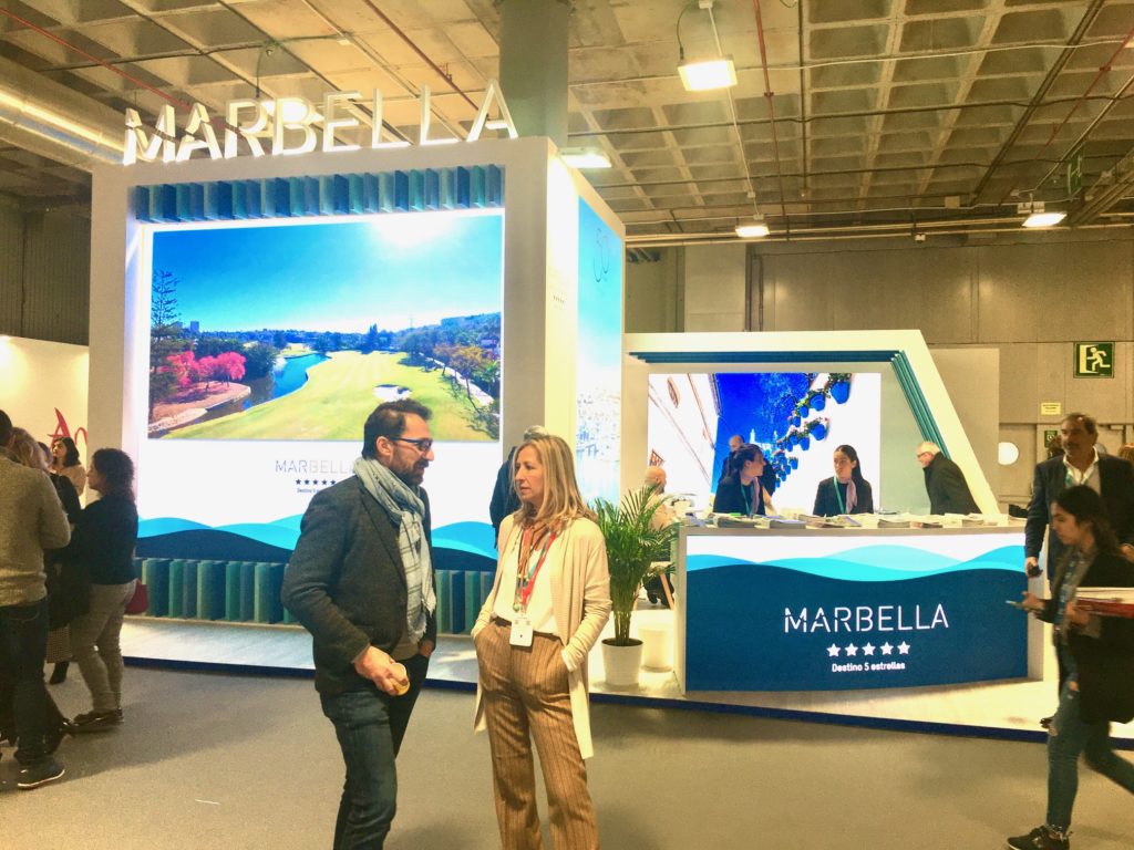 Imagen de una de las dos partes en que estaba dividido el stand de Marbella en Fitur 2020 FOTO/ CABANILLAS