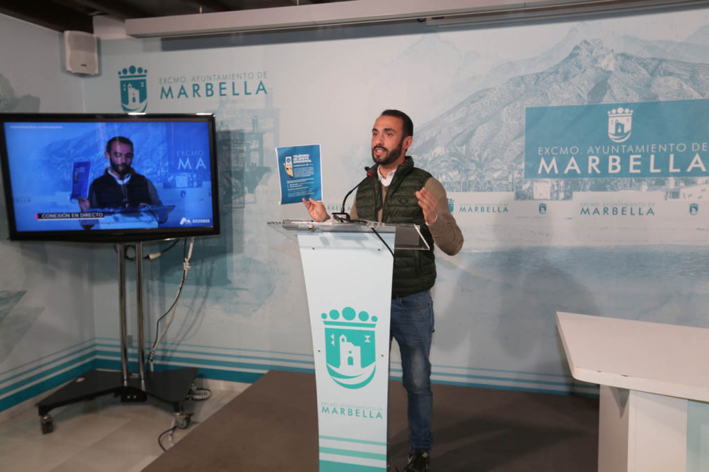 El concejal de Sanidad del Ayto de Marbella, Enrique Rodríguez, este martes en una comparecencia telemática. FOTO/ Ayto de Marbella