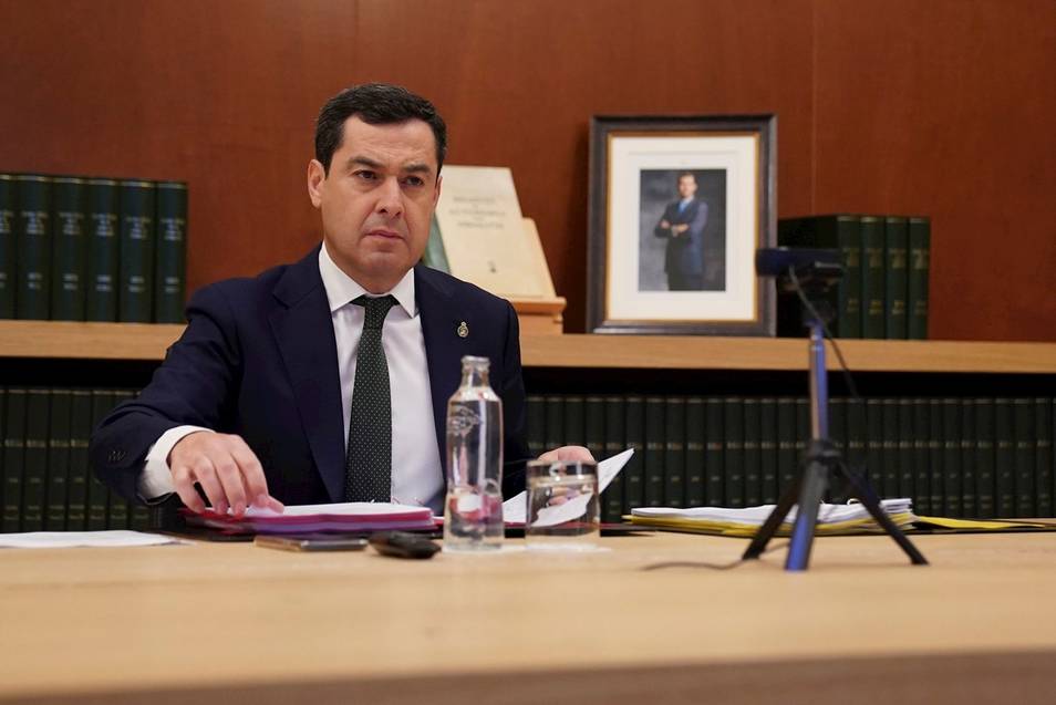 El presidente de la Junta de Andalucía, Juanma Moreno, en una foto publicada en la web de Libertad Digital/ Es Radio este jueves