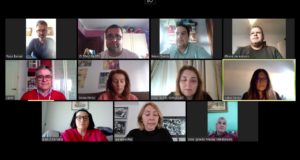 Imagen de la videoconferencia mantenida por los concejales del PSOE de Marbella. FOTO/ PSOE Marbella