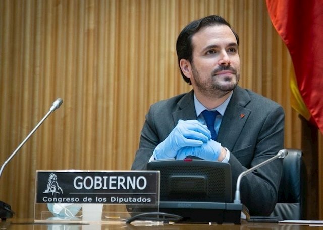 El ministro de Consumo, Alberto Garzón, durante su comparencia en el Congreso. FOTO/ Congreso de los Diputados